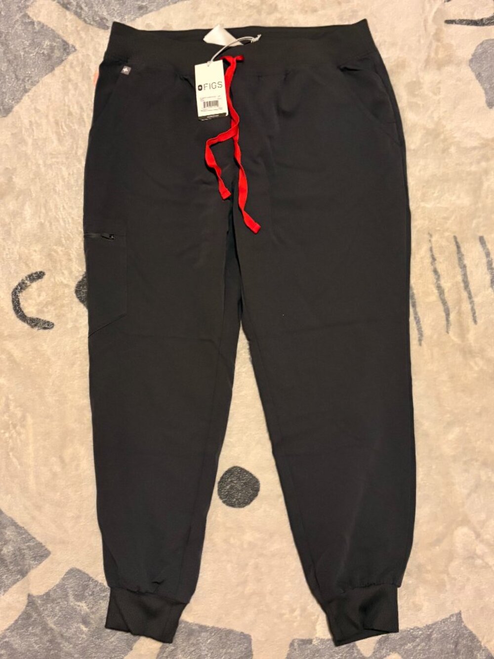 FIGS - Women's Charcoal Zamora™ High Waisted - Petite Jogger Scrub Pants - Large